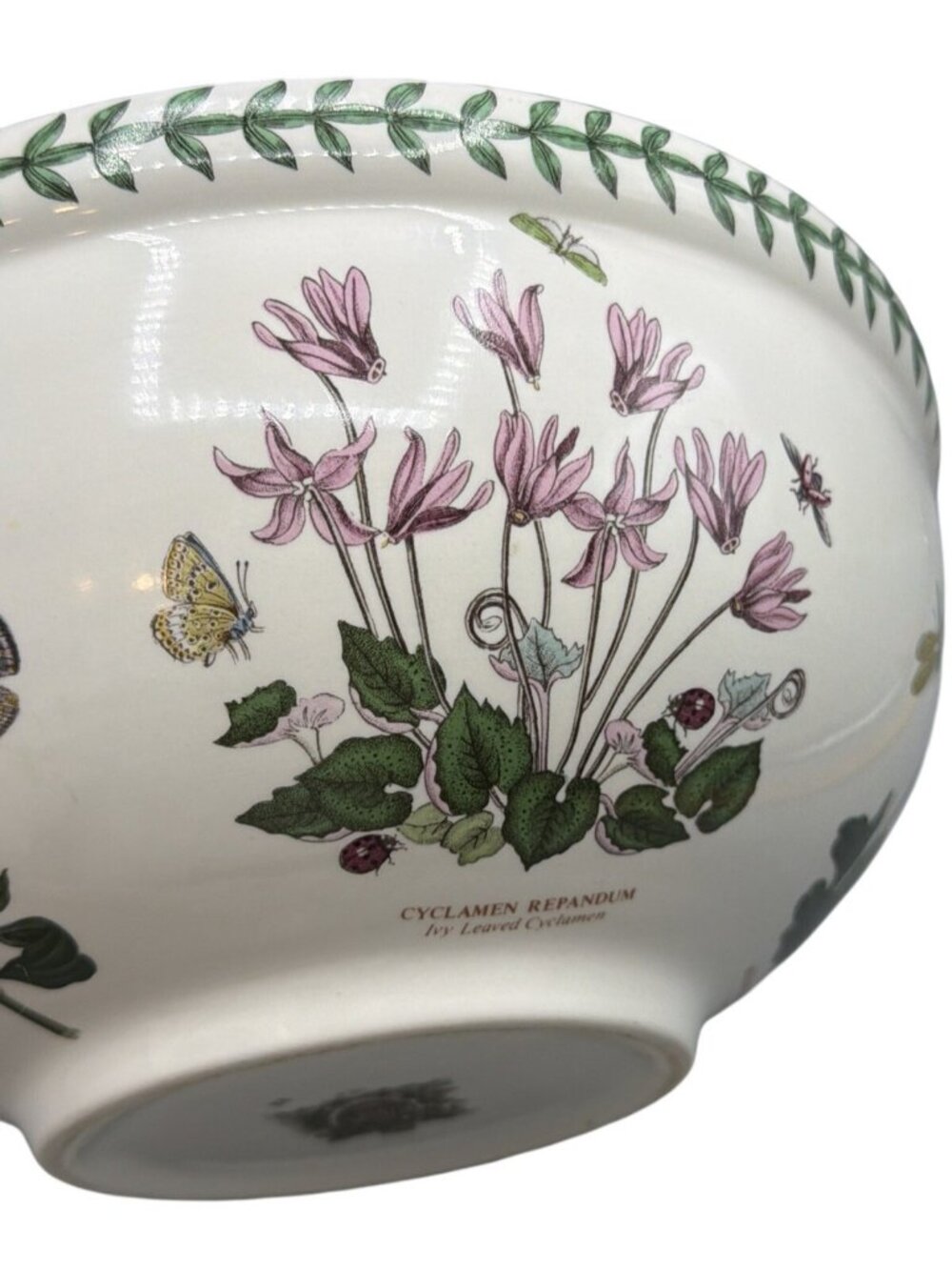 Portmeirion Botanic Garden Blue Passion Flower Large Mixing Bowl 11" Serving Vtg